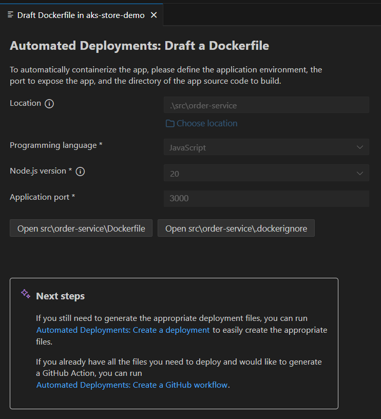 Step 3: Draft Dockerfile first