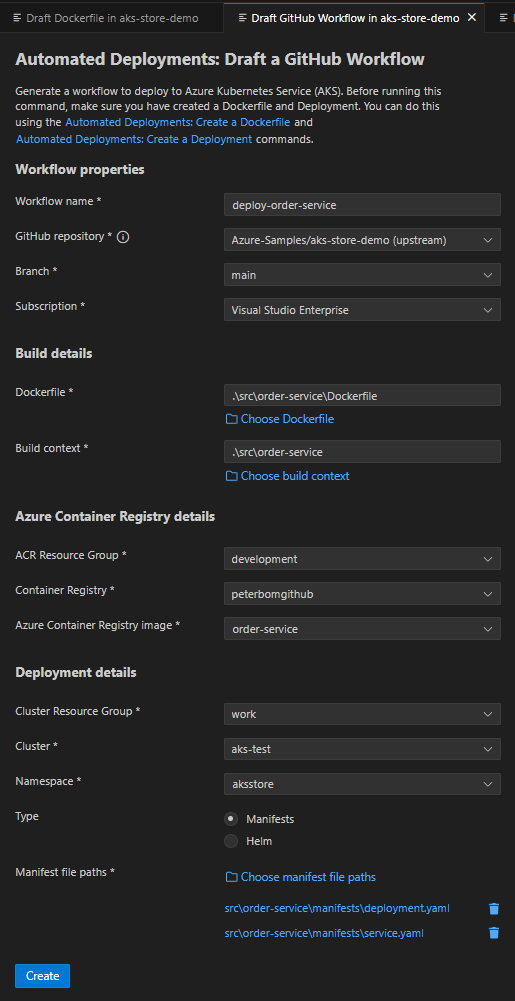 Step 5: Draft GitHub Workflow