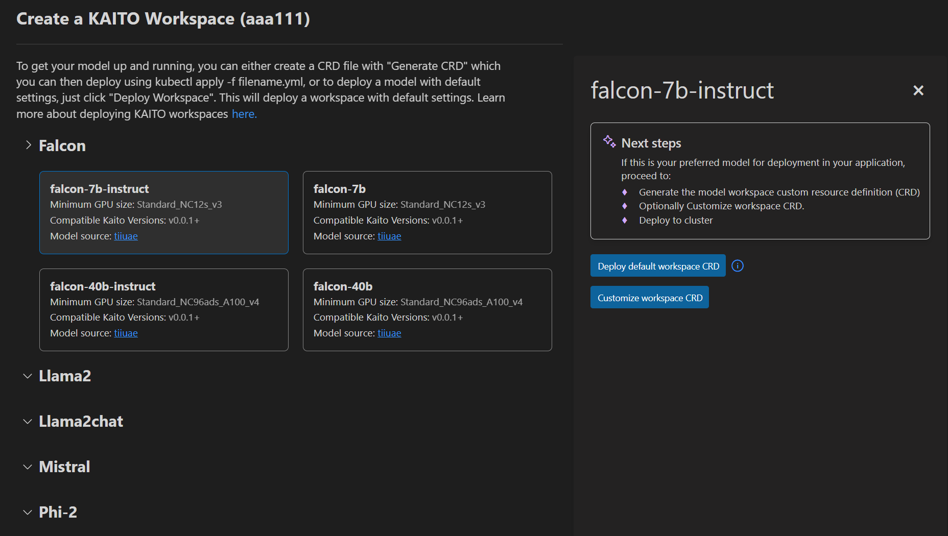 Deployment Page